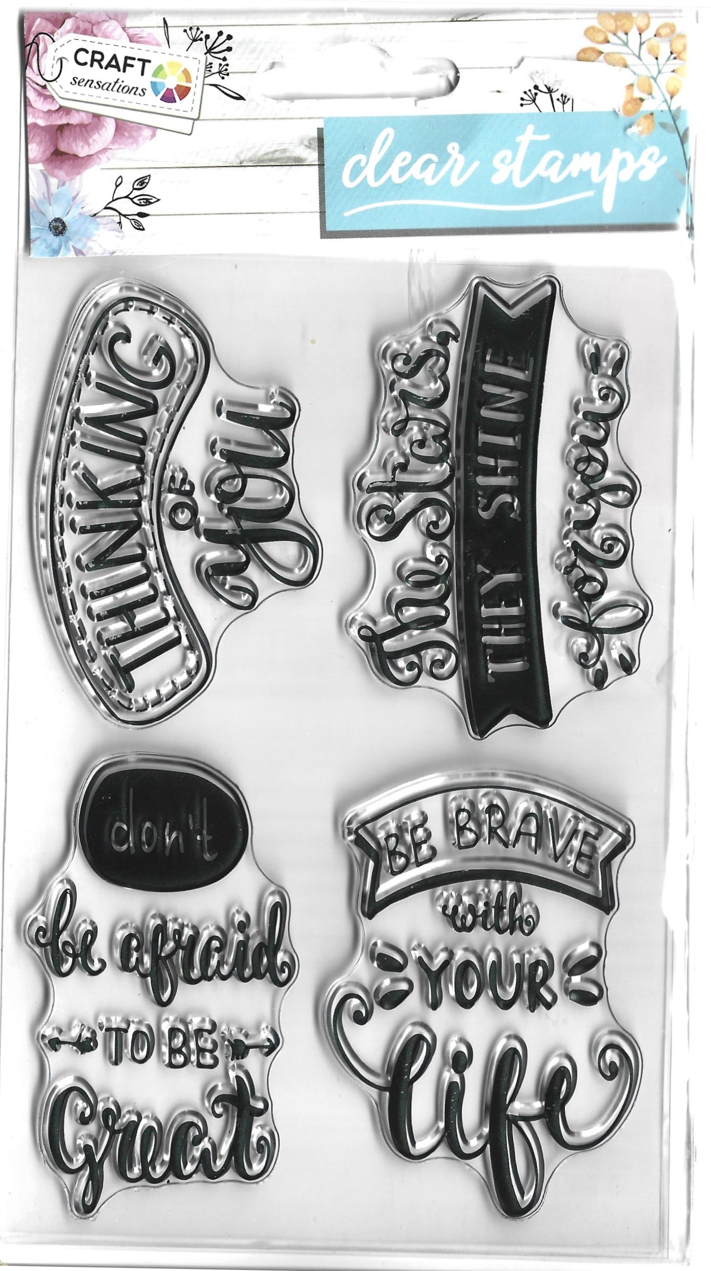 Craft Sensations The Stars They Shine for You 4 Clear Stamps