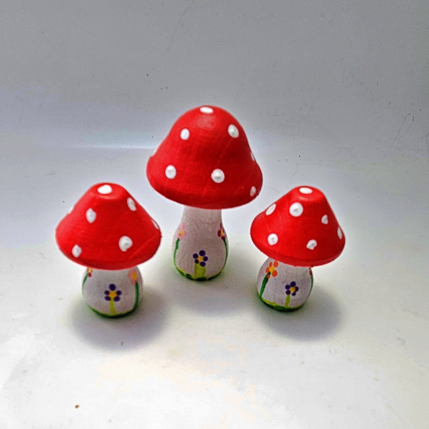Handmade Handpainted Toadstools