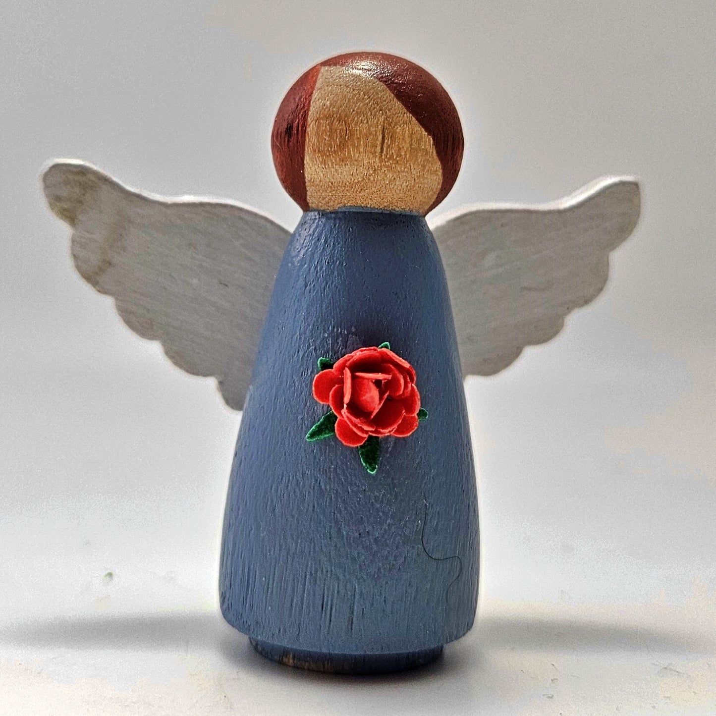 Handmade Wooden Red Rose Fairy FA02