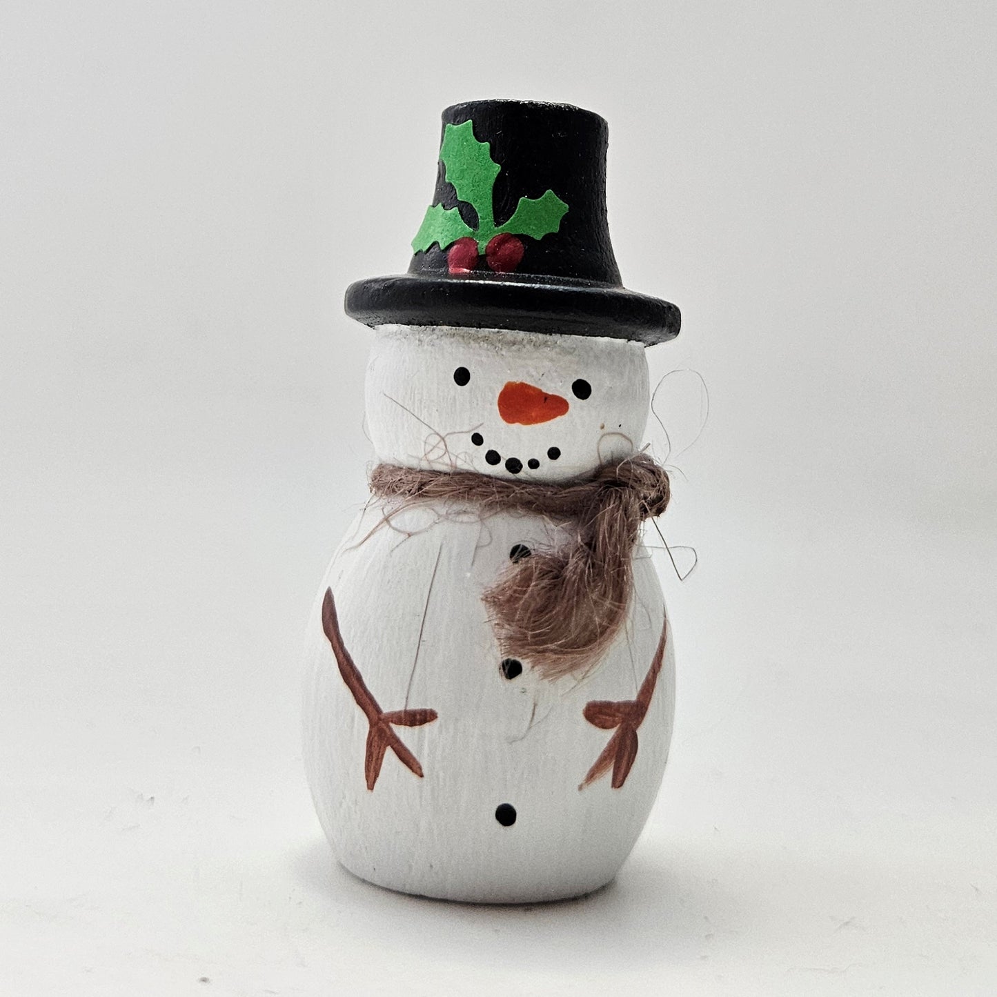 Handmade Wooden Snowmen