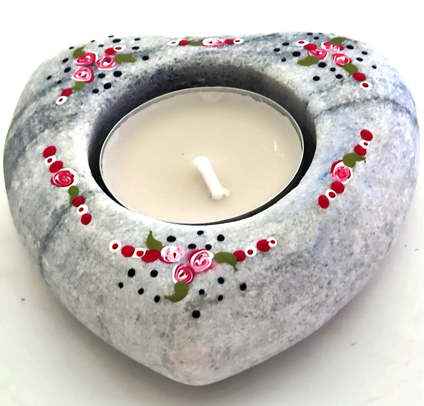 Heart-shape Hand-painted Tealight Holder TH05