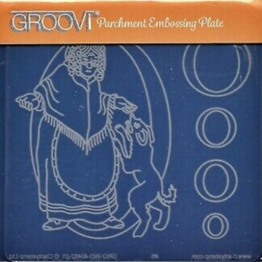 Groovi Plate Parchment Embossing Plate Nursery Rhyme Letter O