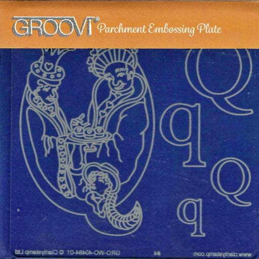 Groovi Plate Parchment Embossing Plate Nursery Rhyme Letter Q