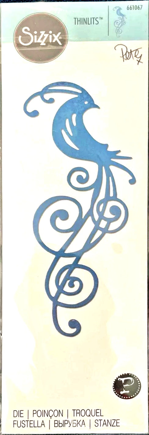 Sizzix Thinlits Cutting Die Royal Paradise Bird 661067 Metal Craft Die