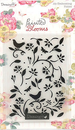 Dovecraft Painted Blooms A6 Embossing Folder