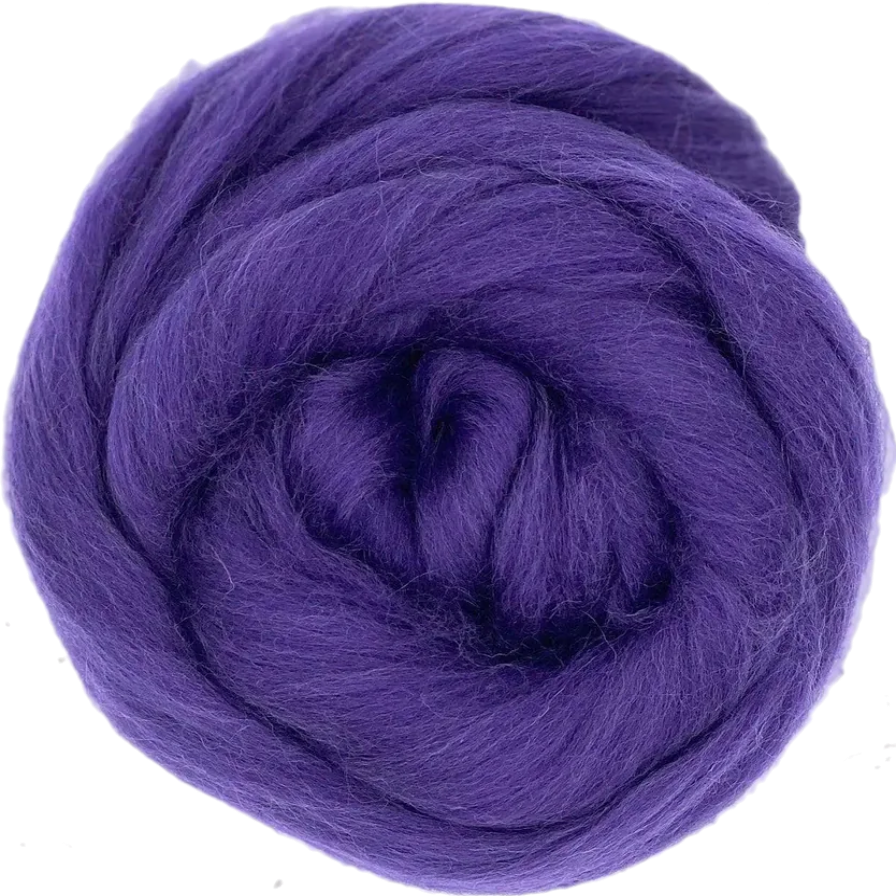 Amethyst Purple yarn ball on a white background