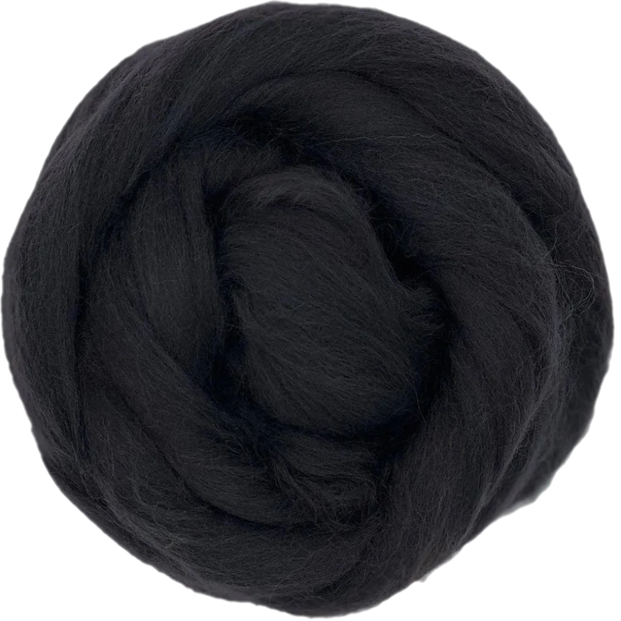 Charcoal Grey yarn ball on a white background