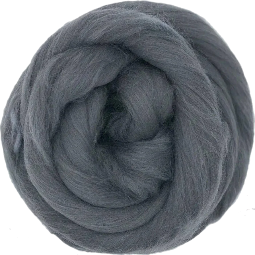 Granite Ball of gray yarn on a white background