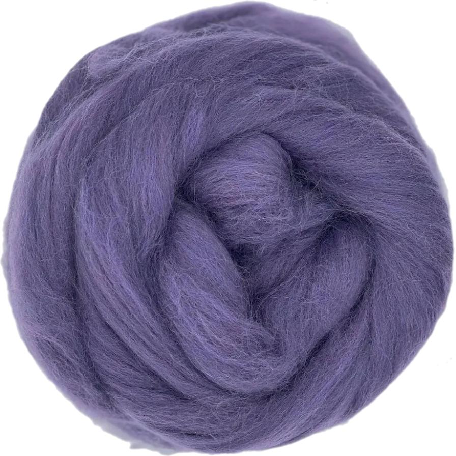 Heather Ball of purple yarn on a white background