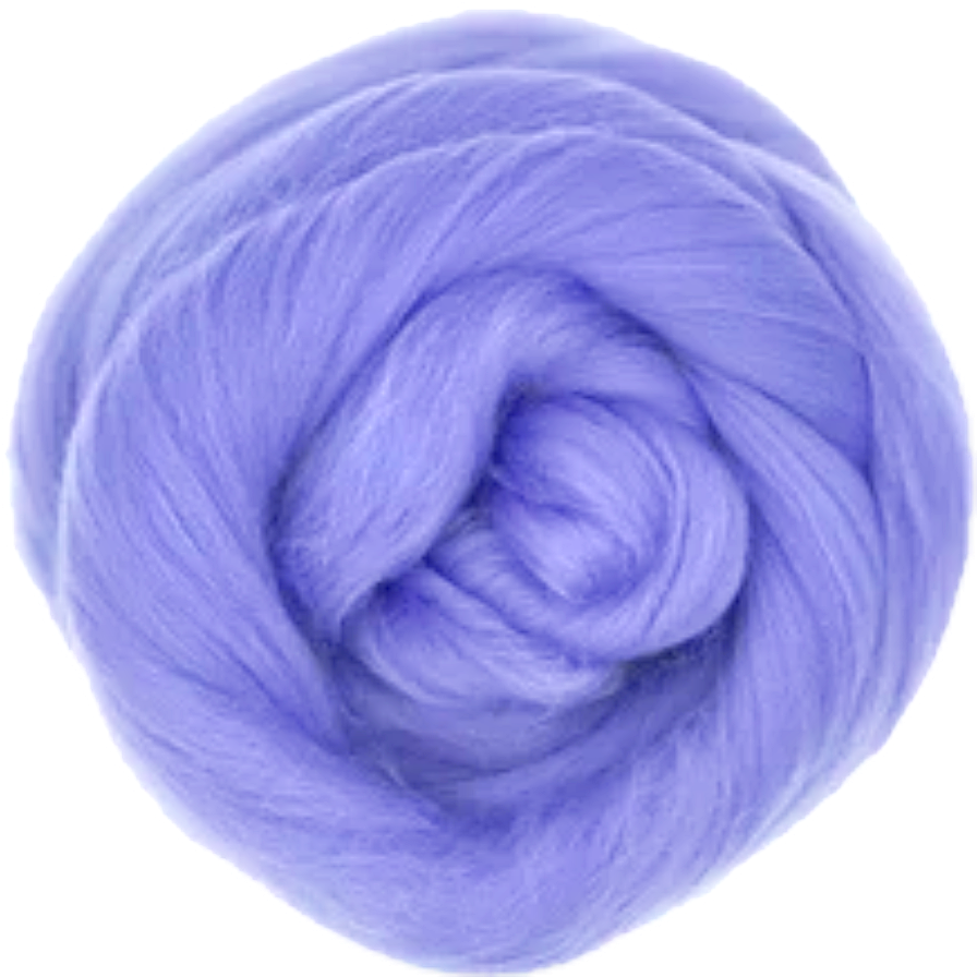 Hyacinth Ball of light blue yarn on a white background