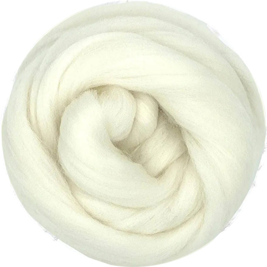 Lightning Ball of white yarn on a white background