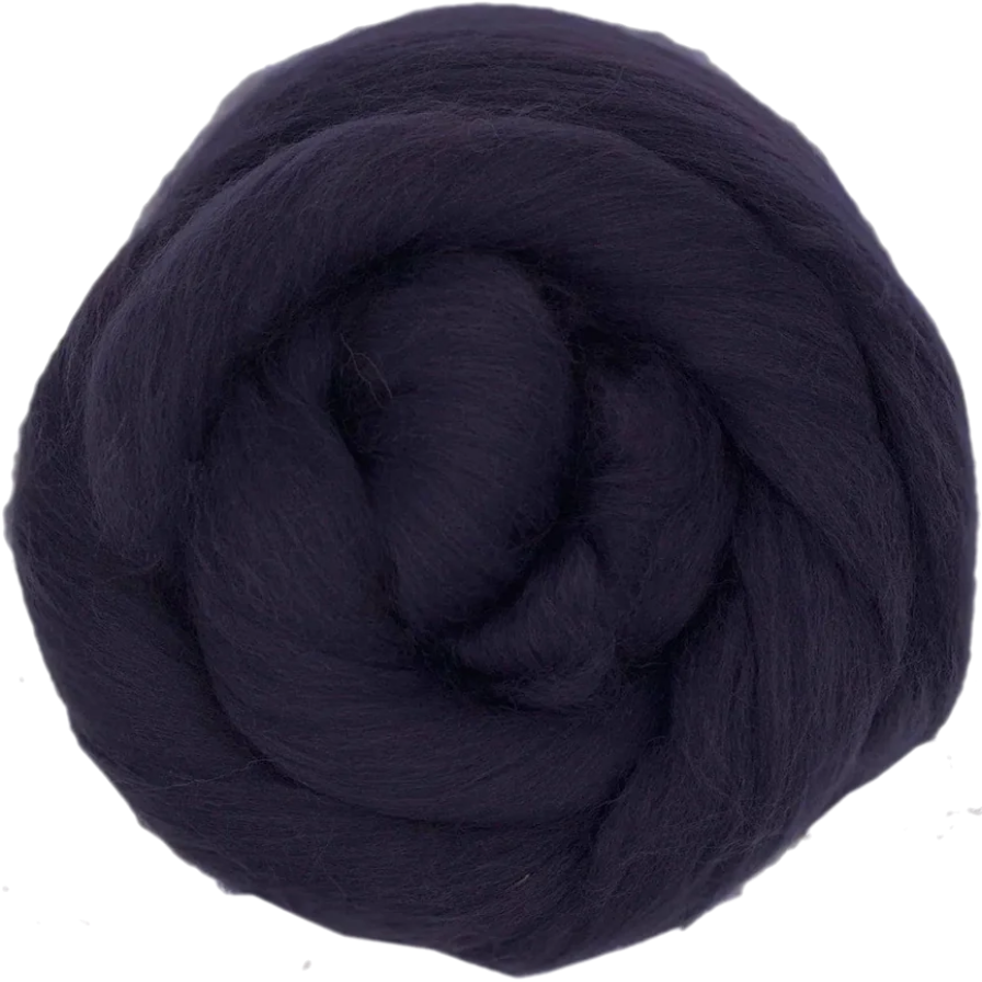 Storm Navy blue yarn ball on a white background