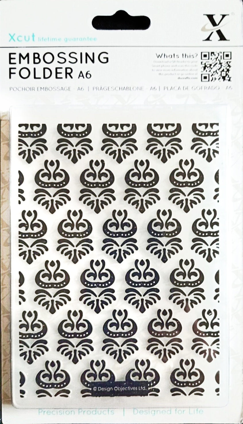 Xcut Embossing Folder A6 Damask Pattern XCU515143