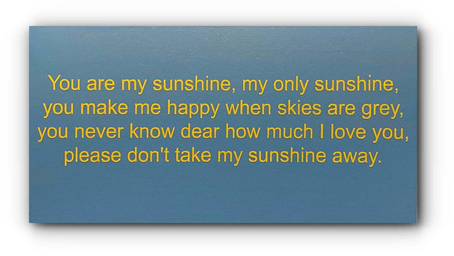 Handmade Wooden Plaque "You are my sunshine" WP21