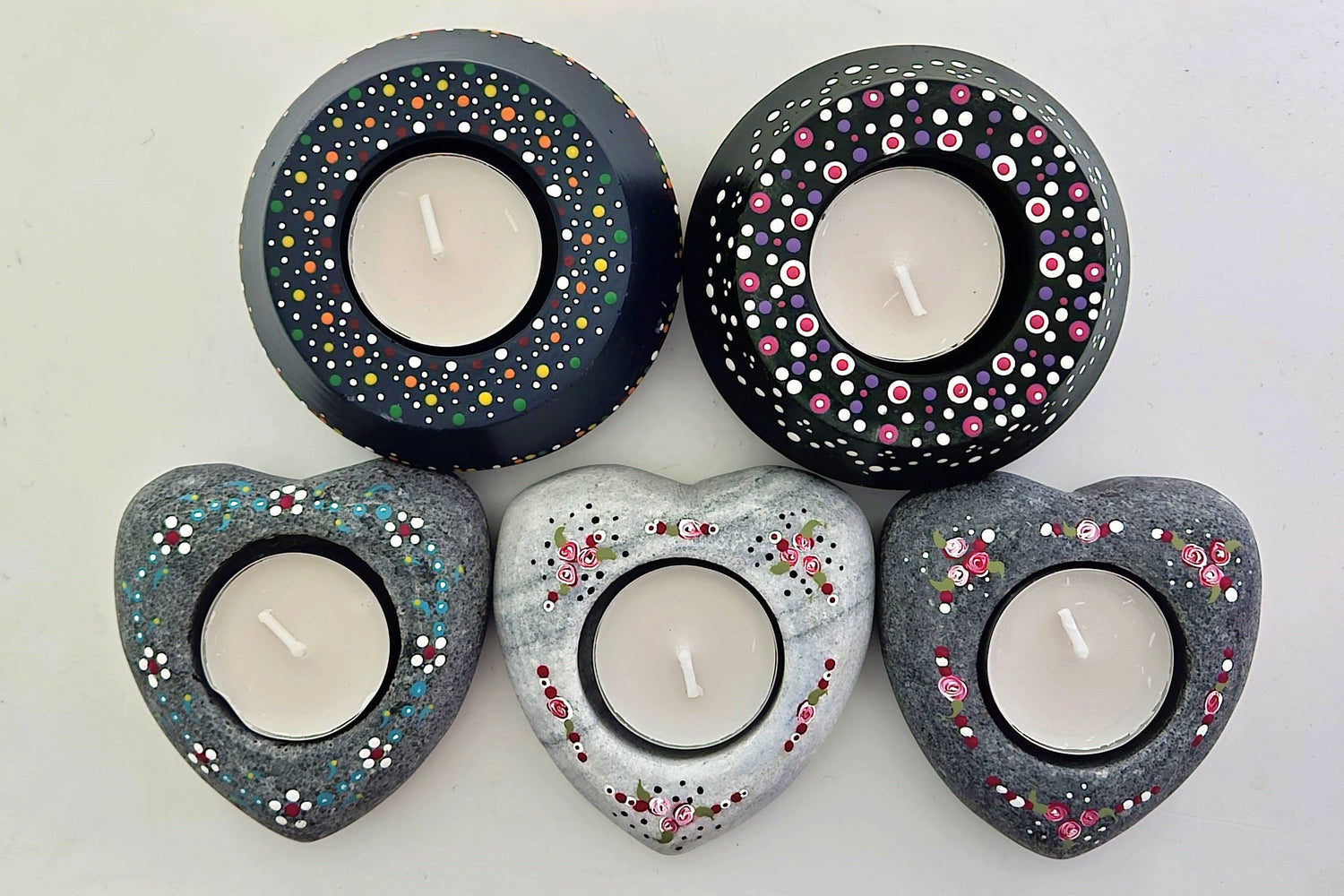 Hand-painted Tealight Holders