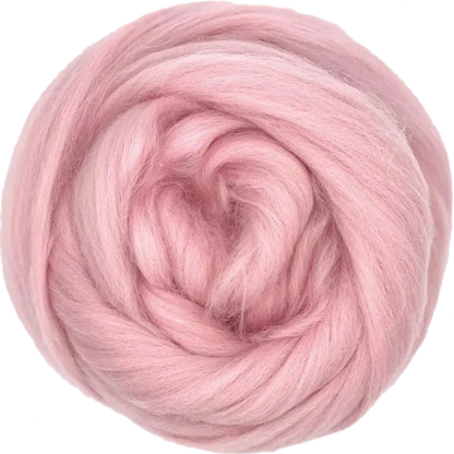 Pink yarn ball on a white background