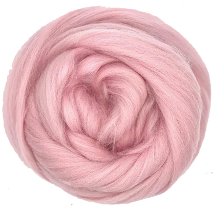 Pink yarn ball on a white background