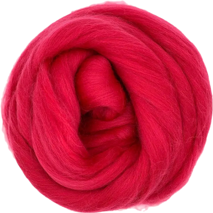 Red yarn ball on a white background