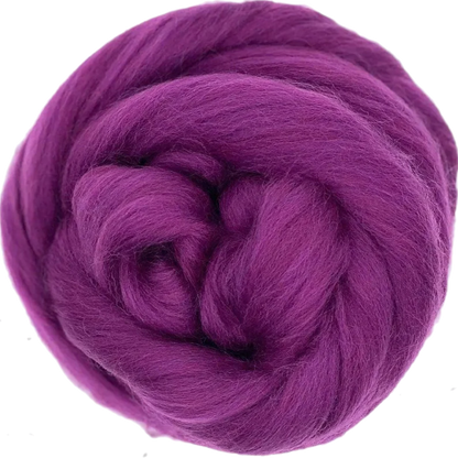 Damson Purple yarn ball on a white background