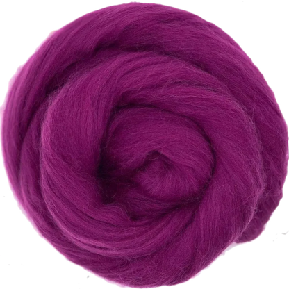 Fuchsia Purple yarn ball on a white background
