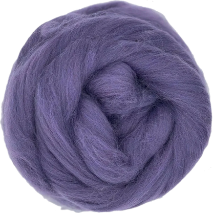 Heather Ball of purple yarn on a white background