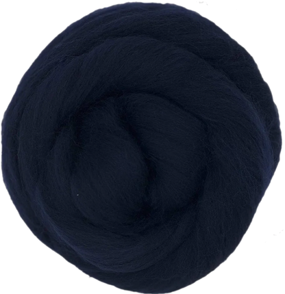 Midnight Navy blue yarn ball on a white background