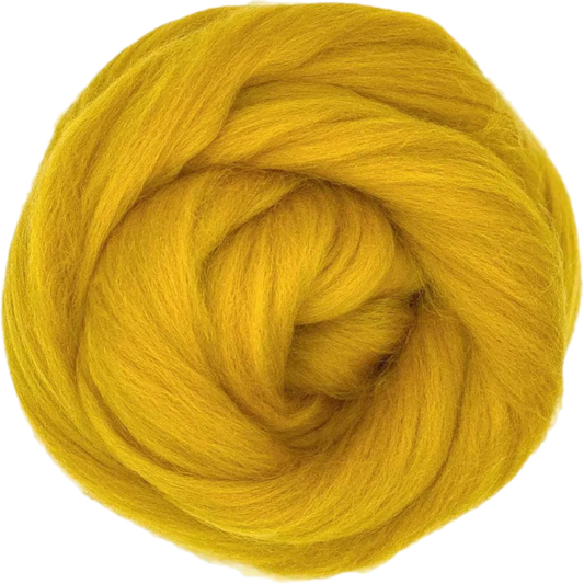 Yellow yarn ball on a white background