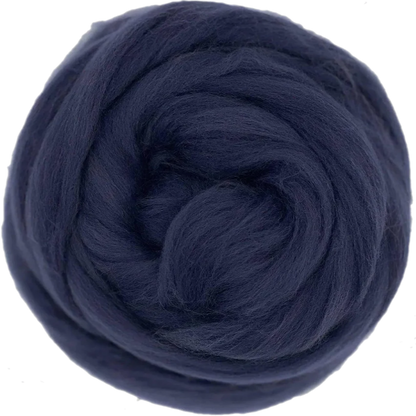 Petrol Navy blue yarn ball on a white background