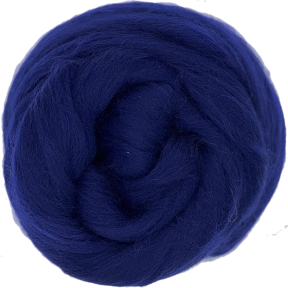 Blue yarn ball on a white background