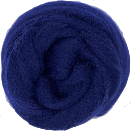 Blue yarn ball on a white background